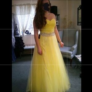 Classic Belle dress Yellow Prom Dress